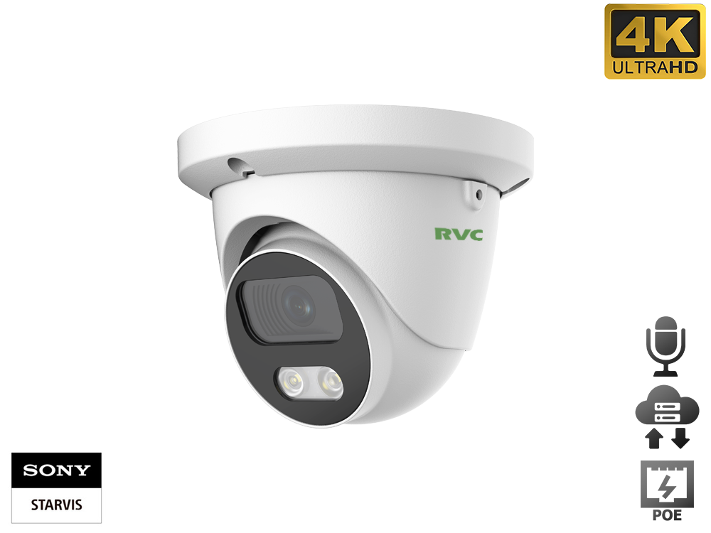 IP Купольная Фиксированная 4K камера 1/2.8" SONY STARVIS 8MP