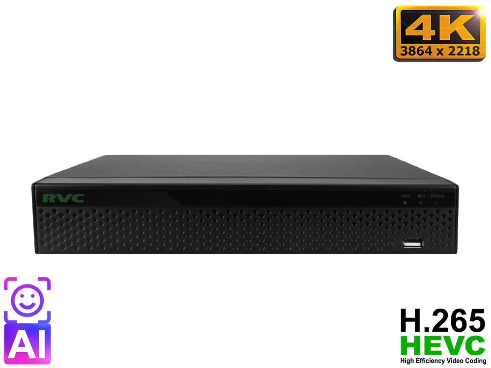 Цифровой гибридный 4K видеорегистратор 4-AHD 8MP / 16-IP 8MP H.265 (2 HDD)