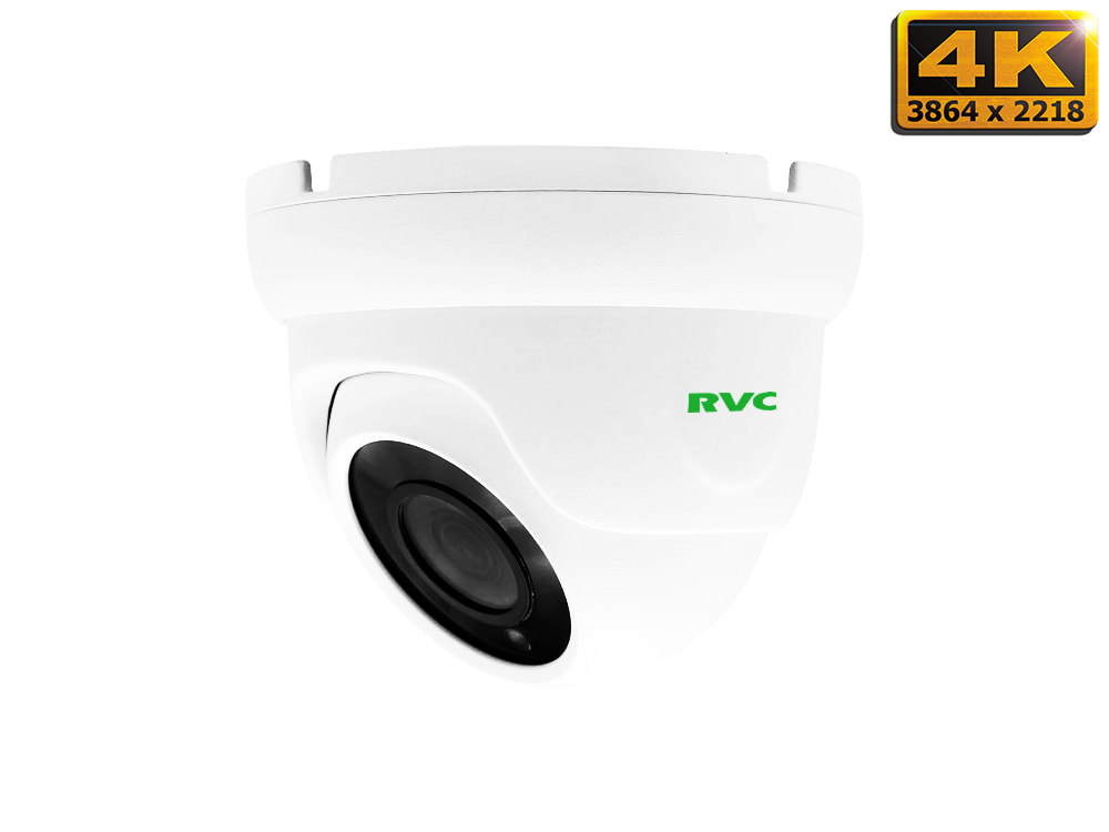 AHD/CVI/TVI/CVBS Купольная Фиксированная 4K камера 1/1.8" OmniVision CMOS 8MP