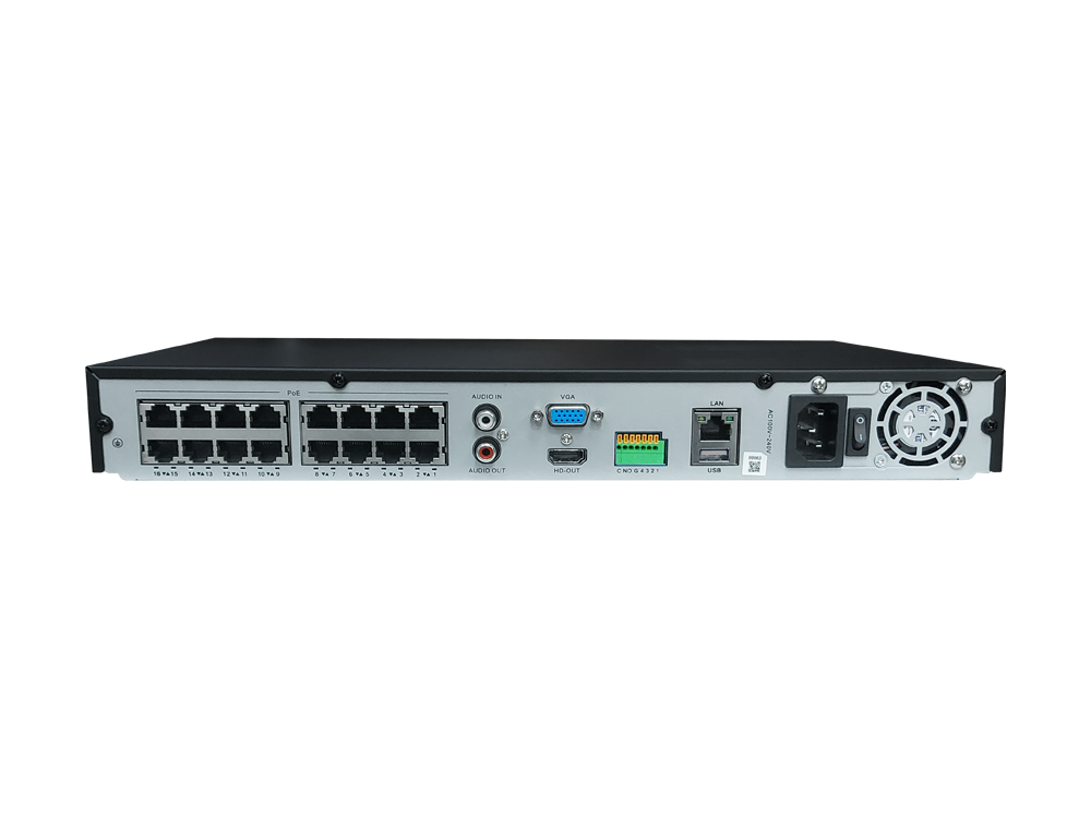 Цифровой IP 4K видеорегистратор 16 x (16-POE) 12MP H.265