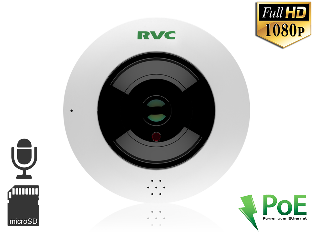 IP Купольная Панорамная Wi-Fi камера 1/3" Aptina CMOS 2MP